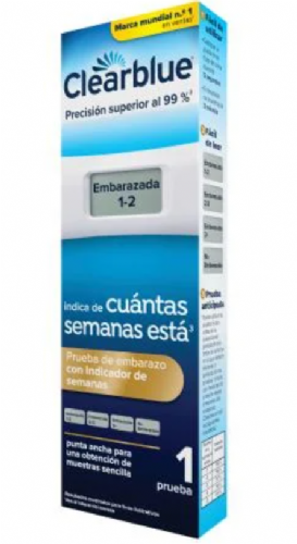Test de embarazo clearblue digital con indicador de semanas