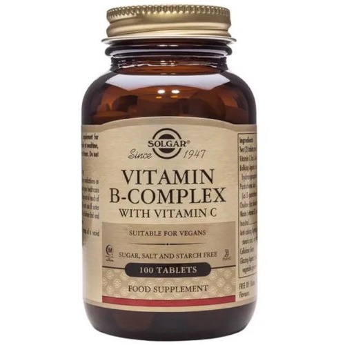 Solgar vitamina b complex con vit c 100 comprimidos