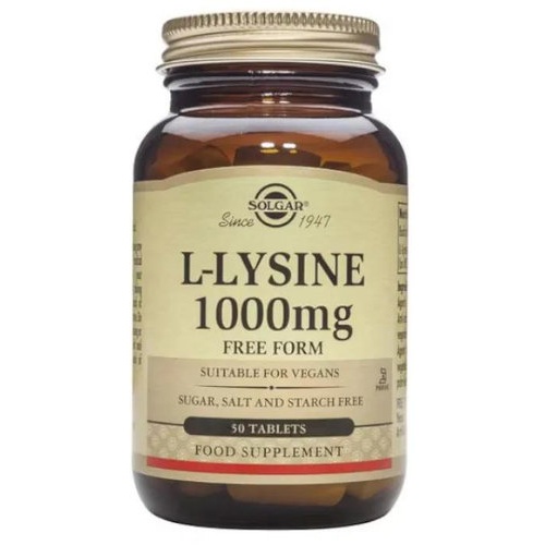 Solgar l-lisina 1000 mg forma libre 50 comprimidos