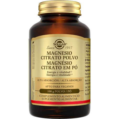 Solgar citrato de magnesio polvo 108 gr