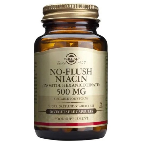 Solgar niacina no ruborizante  500 mg 50 capsulas vegetales
