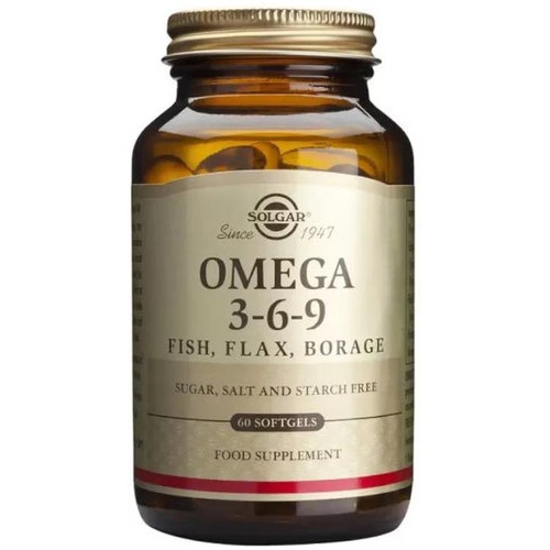 Solgar omega 3-6-9 aceites de pescado lino y borraja 60 capsulas blandas