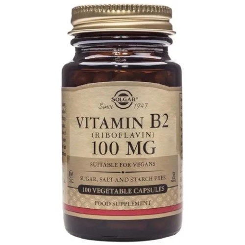 Solgar vitamina b2  100 mg 100 capsulas vegetales