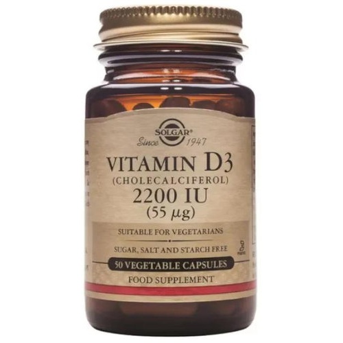 Solgar vitamina d3 colecalciferol 2200 ui 50 capsulas vegetales