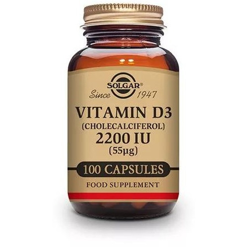 Solgar vitamina d3 colecalciferol 2200 ui 100 capsulas vegetales