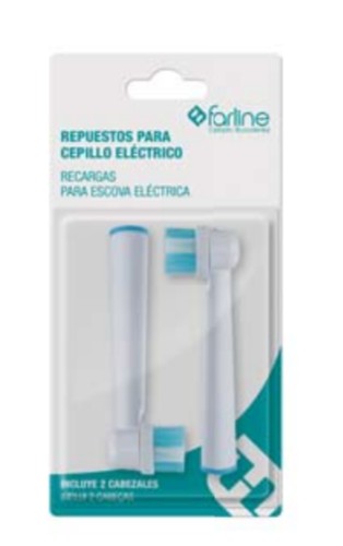 Farline Cabezales Cepillo Eléctrico (2 ud)