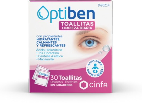 Cinfa Optiben Toallitas Limpieza Ocular Diaria (30 ud)