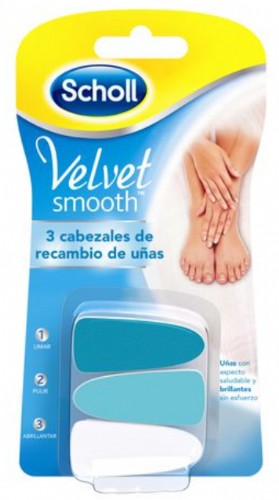 Dr. Scholl Cabezales de RECAMBIO de la Lima uñas Velvet Smooth