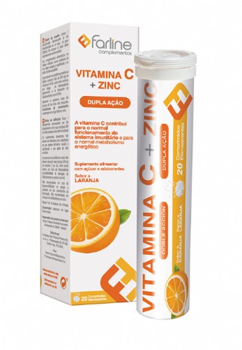 Farline Vitamina C + Zinc (20 comprimidos efervescentes)