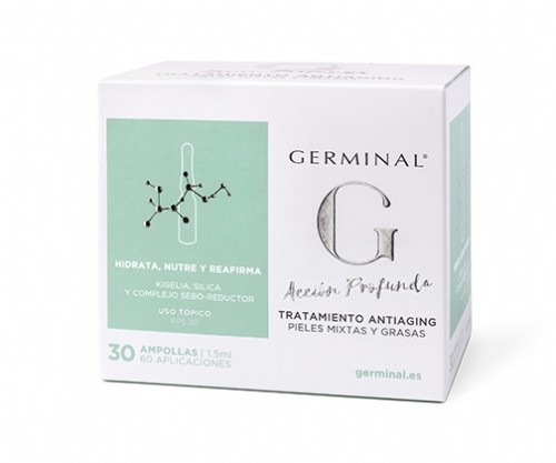 Germinal Acción Profunda Antiaging Pieles Mixtas y Grasas (30 ampollas)