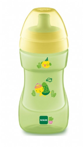 MAM Vaso de aprendizaje Sports Cup Verde / Amarillo (+12 m)