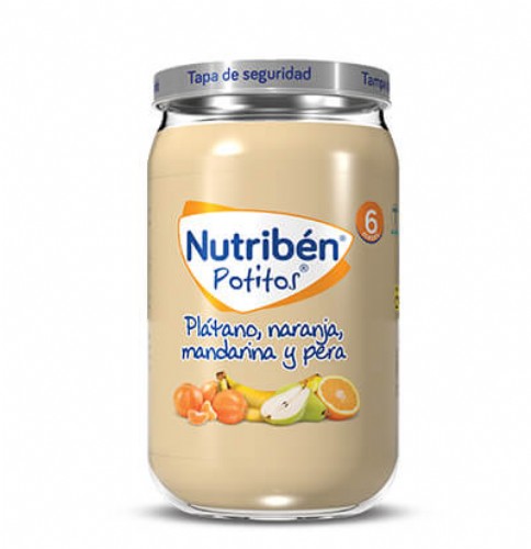 Nutribén Potito Plátano, naranja, mandarina y pera +6m (235 g)