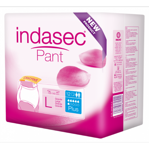 Indasec Discreet Pant Plus Talla L (12 ud)