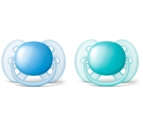 Avent Chupete Ultrasoft de Silicona 6-18 m Azul (2 ud)