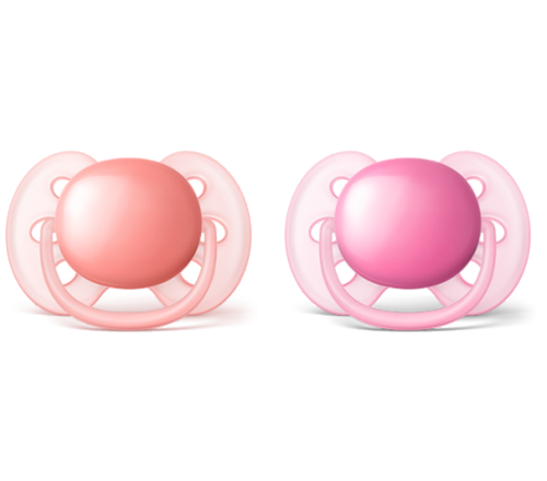 Avent Chupete Ultrasoft de Silicona 6-18 m Rosa (2 ud)