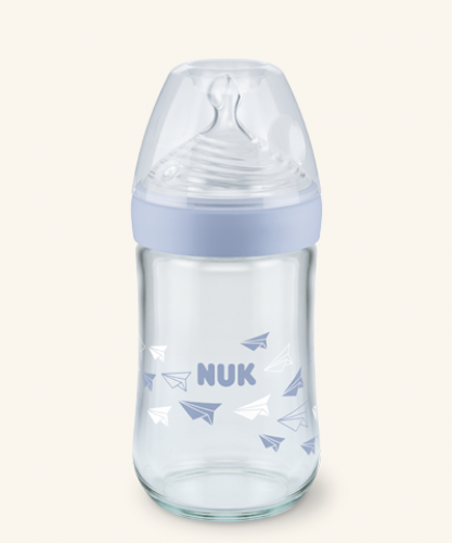 NUK Biberón 240 ml Nature Sense Cristal Silicona 