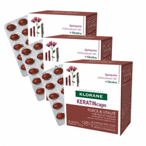 Klorane trio keratincaps (3 cajas 30 capsulas)