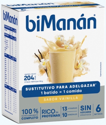 BiManán Batido BeSlim Sabor Vainilla (6 sobres)