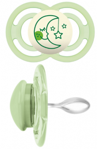MAM Chupete de Silicona Night +6 m (2 ud + caja esterilizadora)