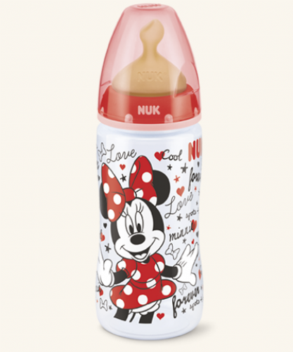 NUK Biberón Látex Mickey / Minnie FC+ PP 0-6 m talla M