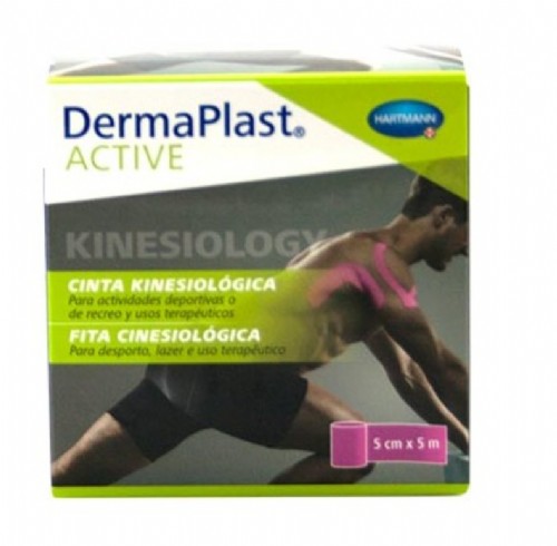 DermaPlast ACTIVE Cinta kinesiológica Rosa 5 cm x 5 m (1 ud)