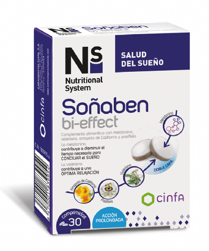 Ns Soñaben bi-effect 1,85 mg Melatonina (30 comprimidos)