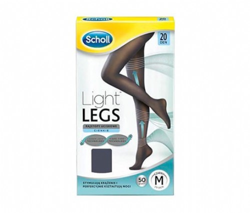 Medias e.t. cint comp ligera 20 den - scholl light legs (negro t - m)