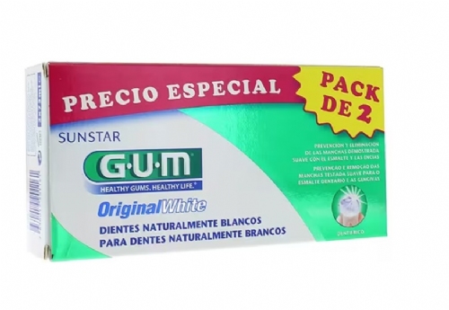 Gum original white pasta dental (2 tubos 75 ml)