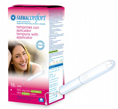 Farmaconfort Tampones de Algodón con aplicador biodegradable Mini (18 ud)