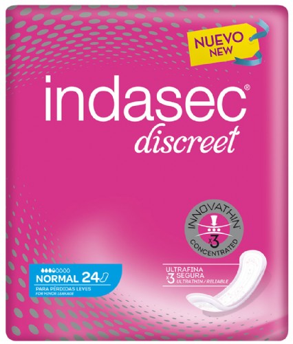 Indasec Discreet Normal Compresa pérdidas leves (24 ud)