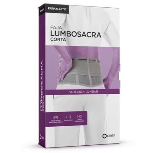 Farmalastic Faja lumbosacra corta (talla S/M color gris)