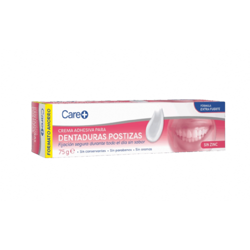 Care+ Crema adhesiva para dentaduras Sin sabor (40 g)