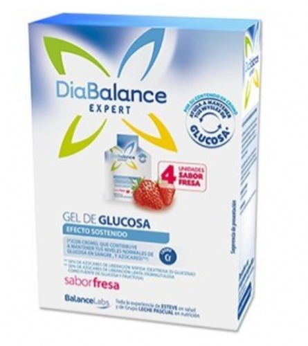 Diabalance expert gel glucosa efecto sostenido (4 sobres sabor fresa)