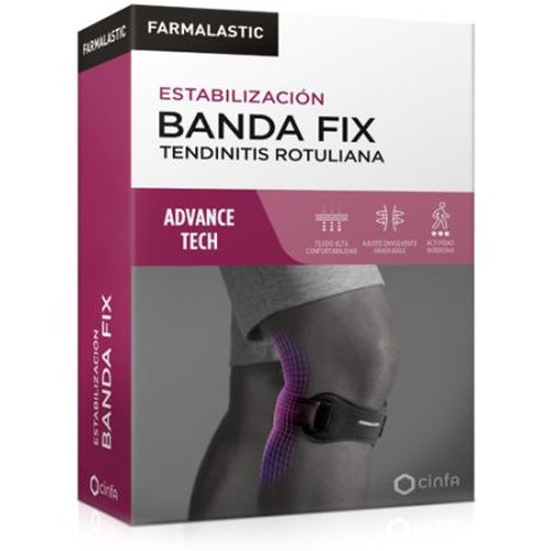 Banda tendinitis rotuliana fix - farmalastic advance tech (1 unidad talla unica)