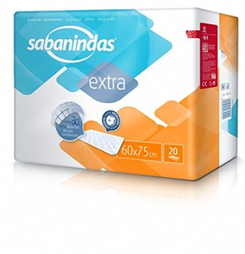 Sabanindas Extra Protector de Cama 60 x 75 cm (20 ud)