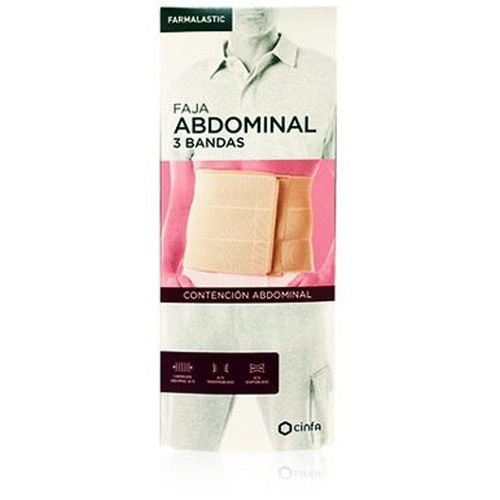 Faja abdominal - farmalastic 3 bandas (1 unidad talla mediana)