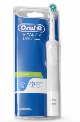 Oral-B Braun Cepillo Eléctrico Vitality CrossAction 100 (color blanco)