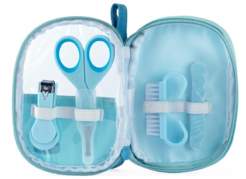 Chicco Happy Hand azul - Set de cuidado de uñas para bebés