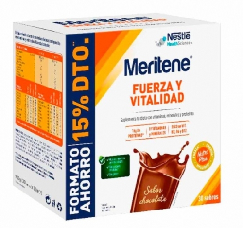 Meritene batido sabor chocolate pack 30 sobres