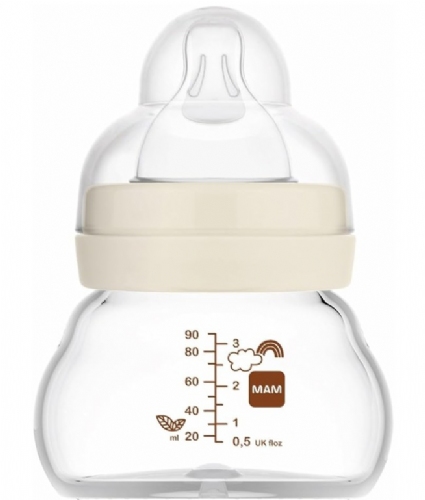MAM Feel Good Biberón cristal (+0 meses 1 ud 90 ml)