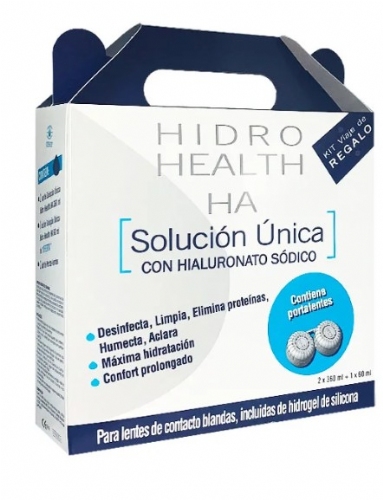 Líquido lentillas Hidro Health HA 2 ud x 360ml + 1ud x 6ml