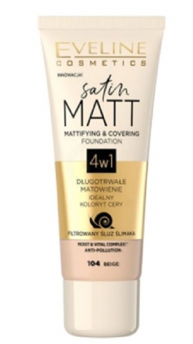 Eveline Maquillaje Satin Matt 104 Beige 30ml