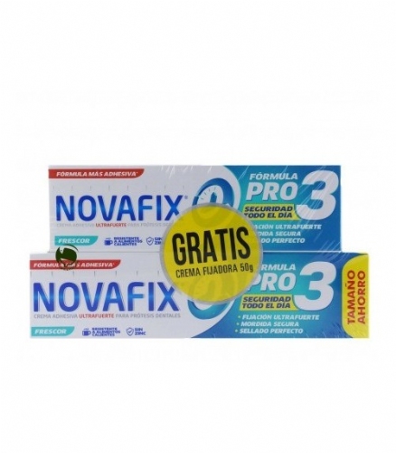 Novafix formula pro 3 (1 tubo sin sabor 70 g + 1 tubo 50 g pack ahorro)