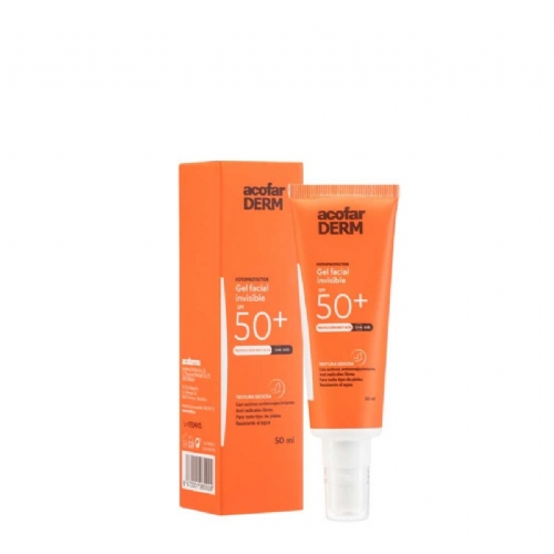 Acofarderm spf 50+ gel facial invisible (1 envase 50 ml)