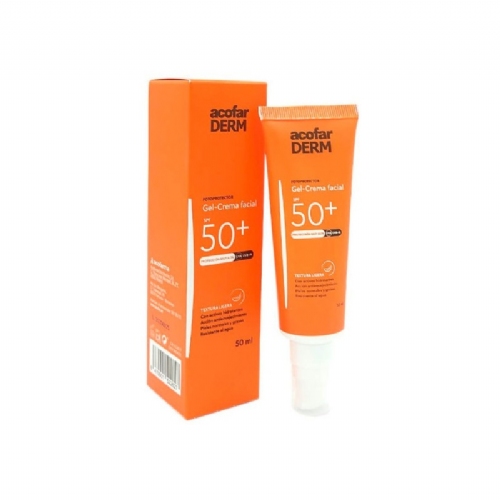 Acofarderm spf 50+ gel crema facial tacto ligero (1 envase 50 ml)