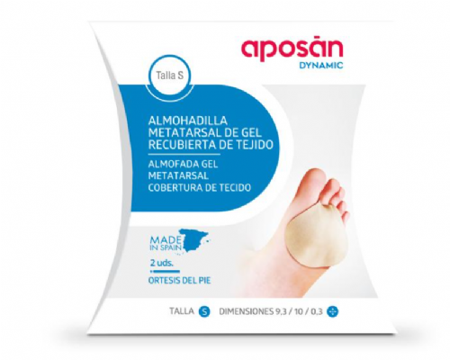 Aposán Almohadilla metatarsal gel recubierta tejido Talla S (2 ud)