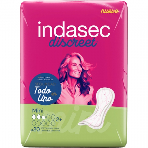 Compresa perdidas leves - indasec discreet (mini b20 20 unidades promo indabox)