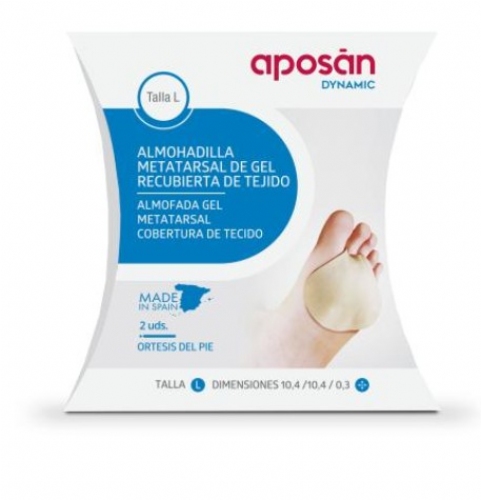 Aposán Dynamic Almohadilla metatarsal gel recubierta tejido (2 ud talla L)