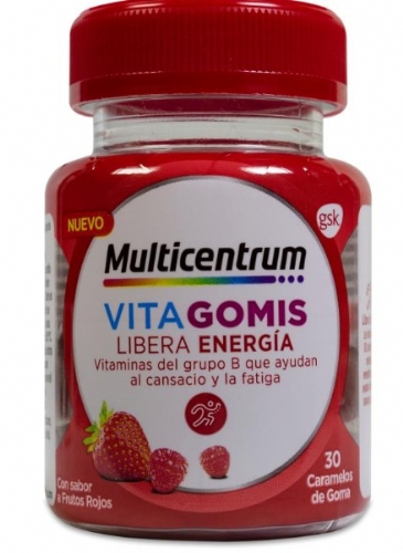 Multicentrum Vitagomis libera enerigía sabor frutos rojos (30 caramelos de goma)