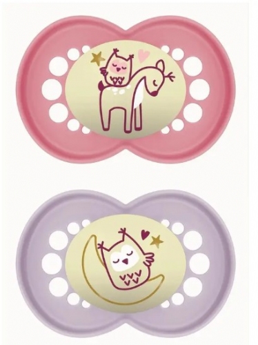 MAM Chupete Látex Original Night color rosa (+ 6 meses 1 ud)